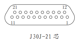J30J-21芯连接器引脚顺序图
