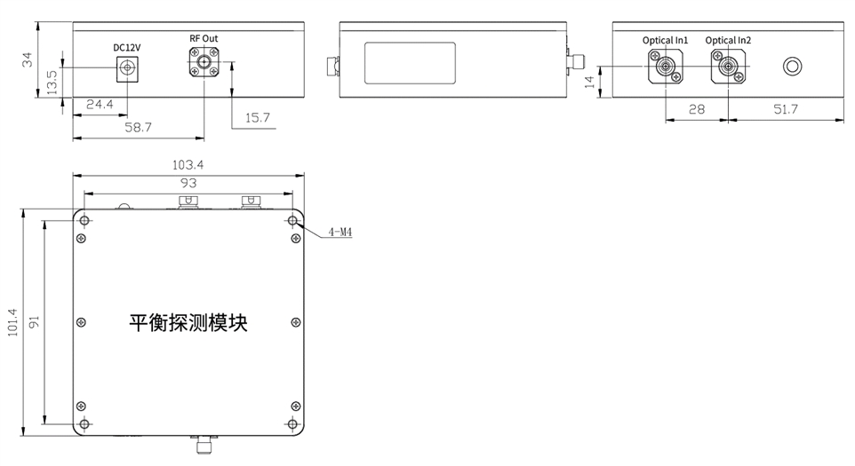 平衡探测器封装尺寸图