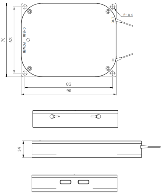 康冠光电EDFA A-1型壳体尺寸